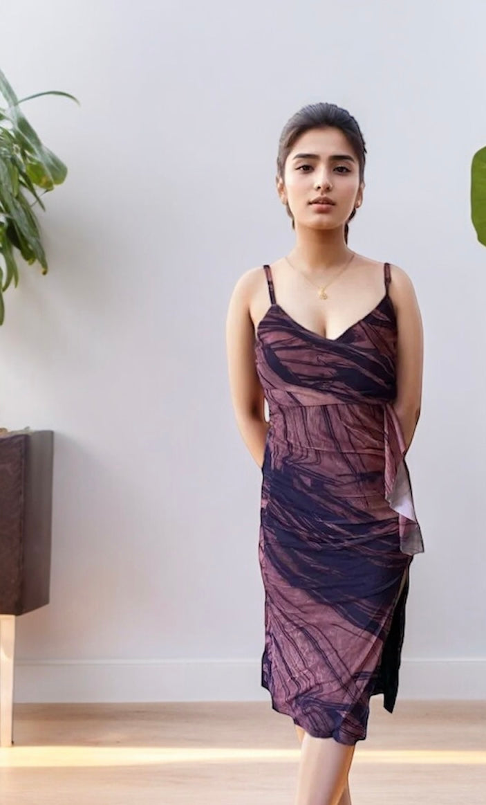 V-Neck Cami Dress - Unique Elegant & Versatile Midi Dress Luubeezer